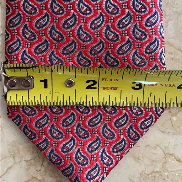 Ermenegildo Zegna red and blue paisley tie - Picture 4 of 4